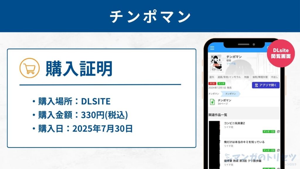 チンポマン　購入証明
