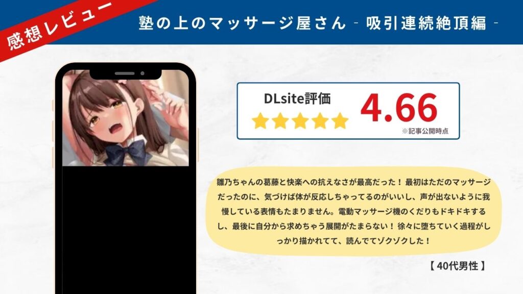 塾の上のマッサージ屋さん‐吸引連続絶頂編‐ 感想