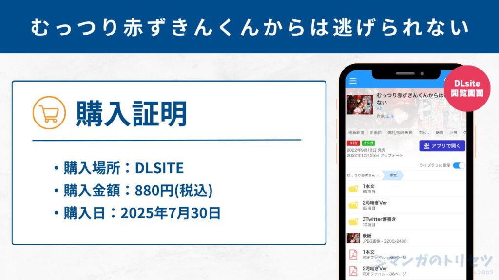 むっつり赤ずきんくんからは逃げられない 購入証明
