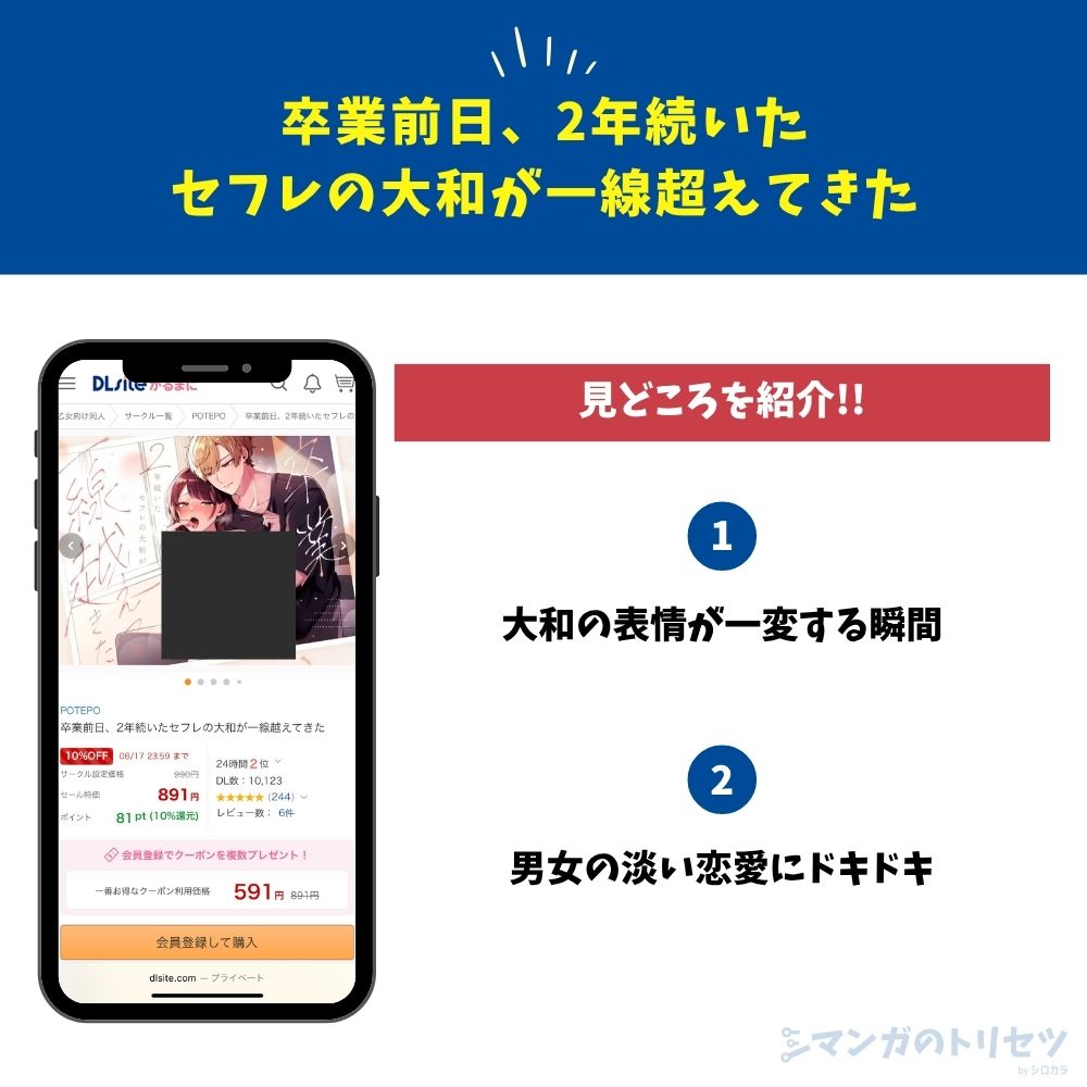 卒業前日、2年続いたセフレの大和が一線超えてきた　見どころ